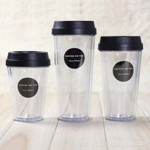 plastic double wine glass